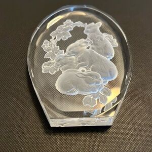 Crystal glass etching designed by Philip Nathan of West Germany.